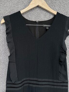 Banana Republic Sleeveless Ladder Stitch Ruffle Dress with pockets